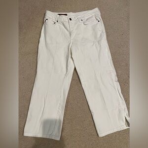Mu Jeans authentic dungarees cropped size 8 - cream color.
